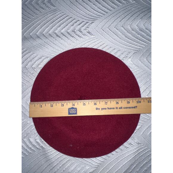 Parkhurst Burgundy Wool Beret – Made in Canada | Classic Timeless Style - Picture 3 of 9